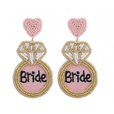 Bride Earrings - Beaded Bride Diamonds